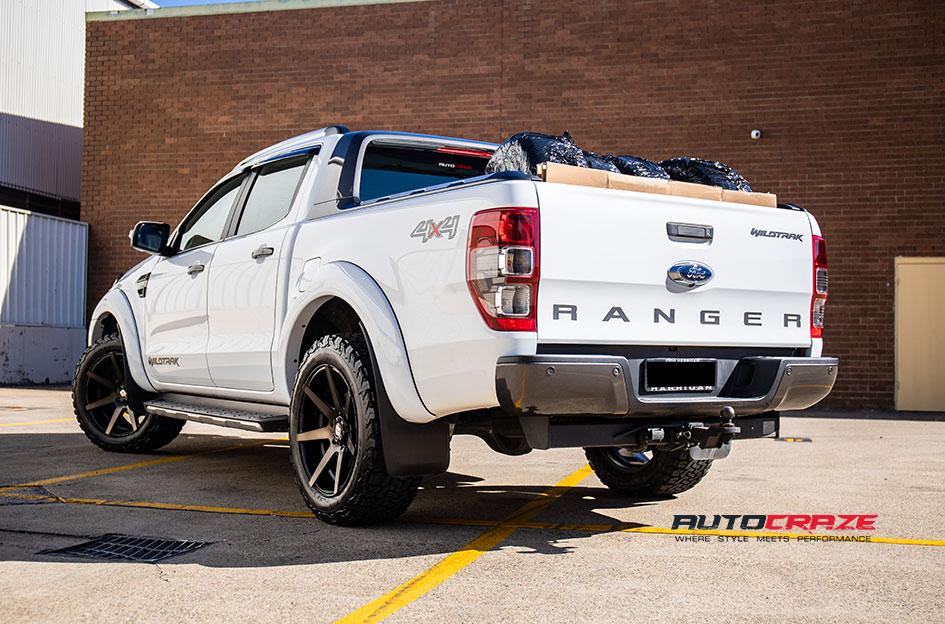 FORD RANGER AVALANCHE MACHINED FACE MATTE BLACK DARK TINT